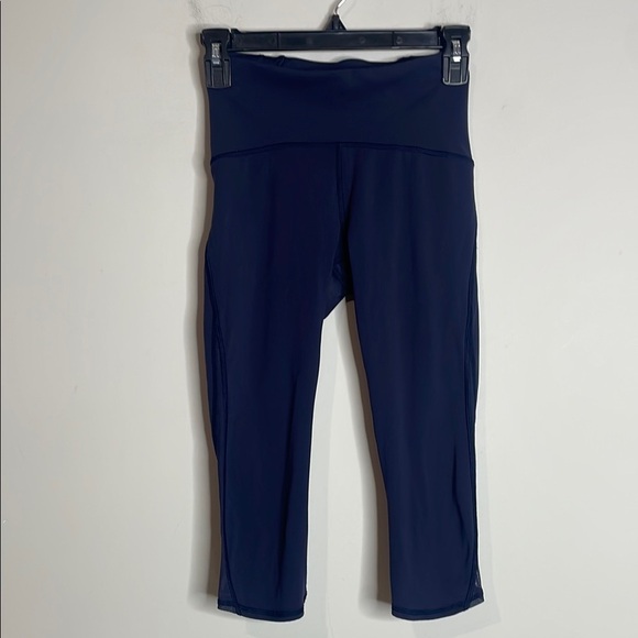 Lululemon | Women’s Train Times Crop Navy Blue Leggings Size 4 - Picture 1 of 6
